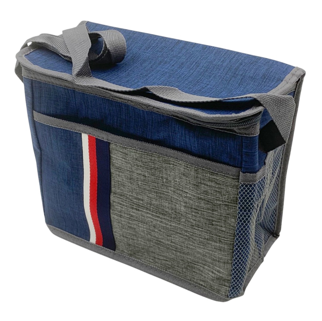 Bolso lunchera de poliéster, aislante térmico, con correa, varios colores
