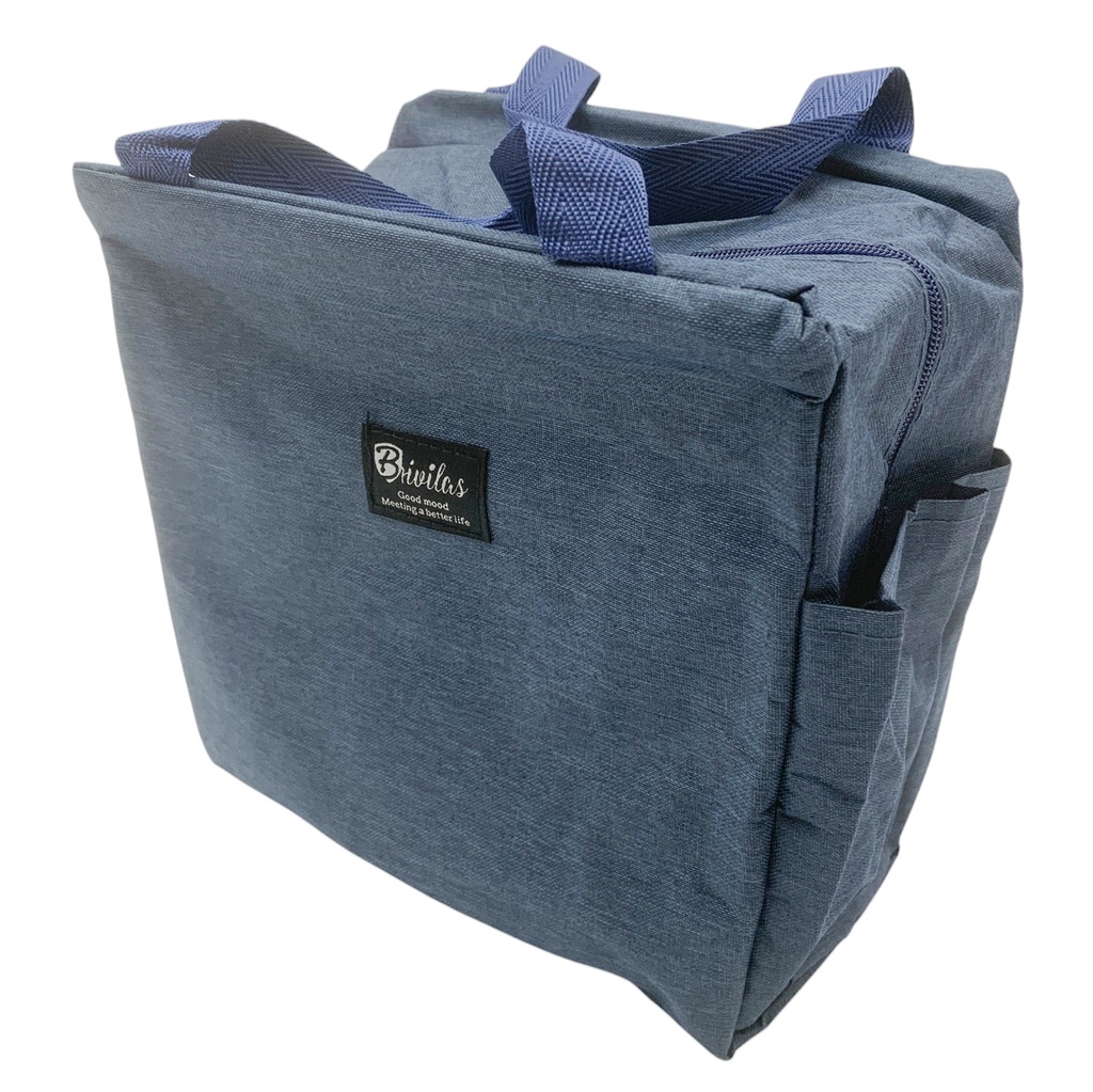 [HW1313] Bolso lunchera de poliéster, aislante térmico, con asa y correa, varios colores