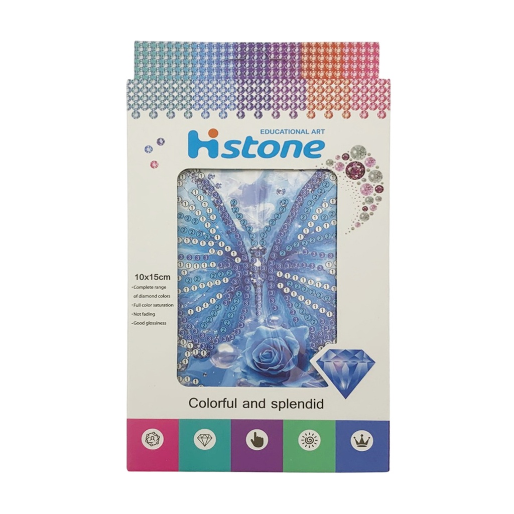 [JA2751] Cuentas diamantes de acrílico para colorear lámina, en caja, varios diseños