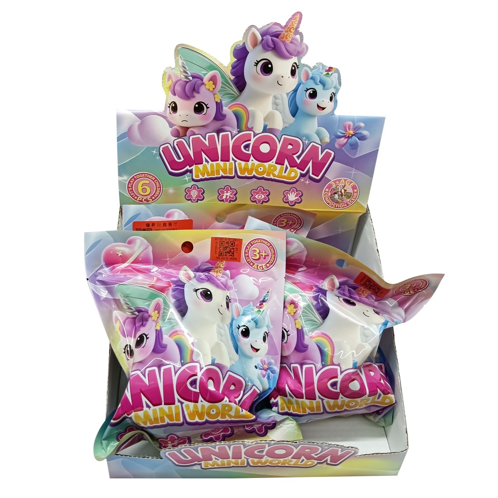 [JA2785] Unicornio mundo mágico, con accesorios, CAJAx6, coleccionables