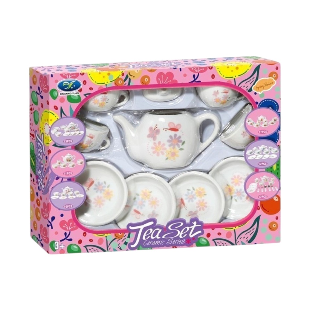 [JA2794] Juego de té, 10 piezas, de cerámica, en caja