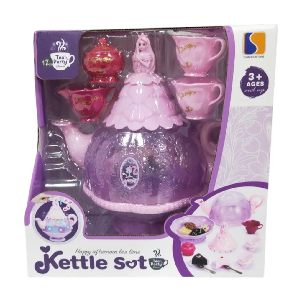 [JA2795] Juego de té, 17 piezas, de plástico, en caja
