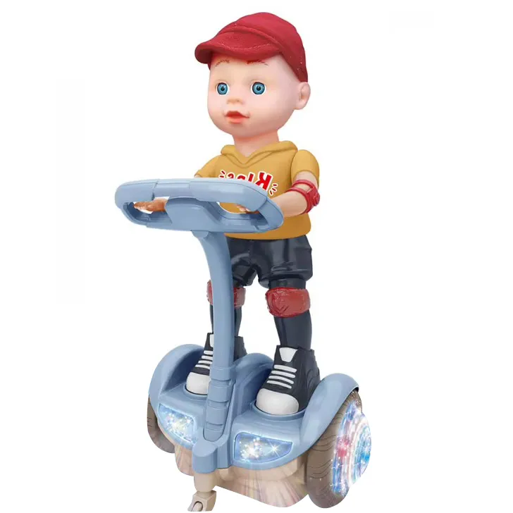 [JA2809] Muñeco con patineta electrónica, con luz y sonido, en caja