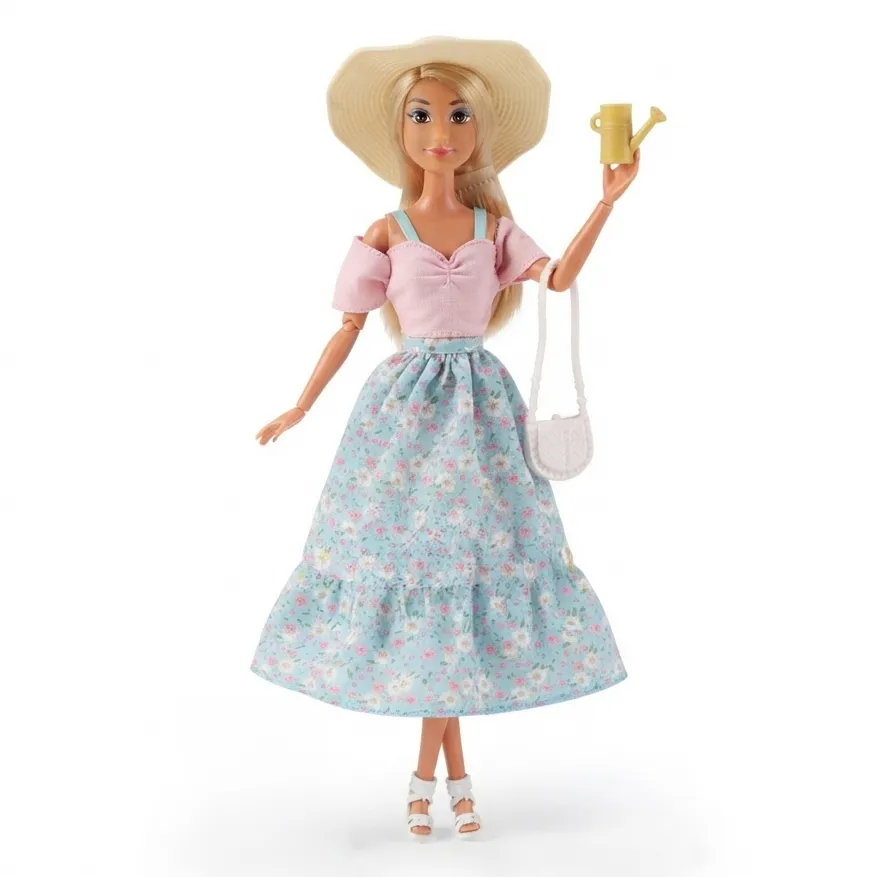 [JA2814] Muñeca articulada, florista, con accesorios, en caja