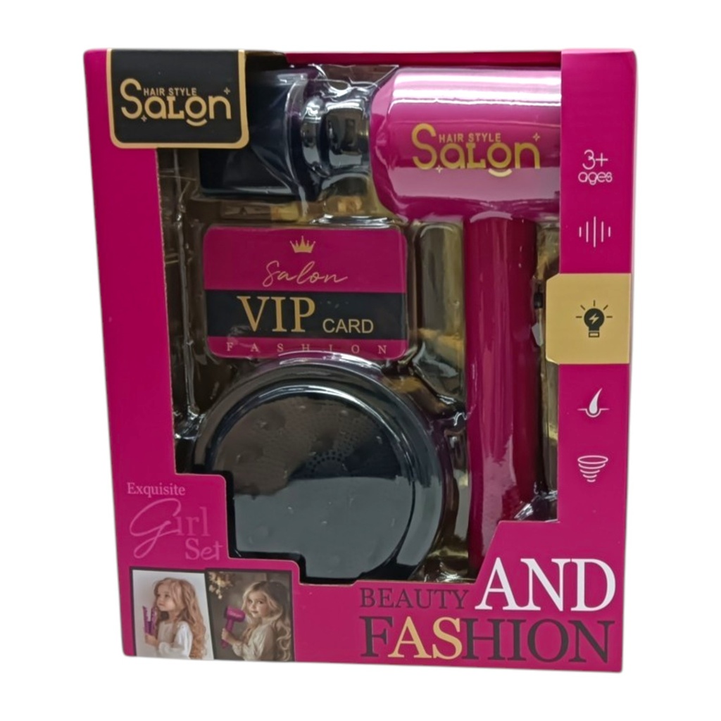 [JA2818] Set de belleza, secador de pelo con difusor y accesorios, en caja