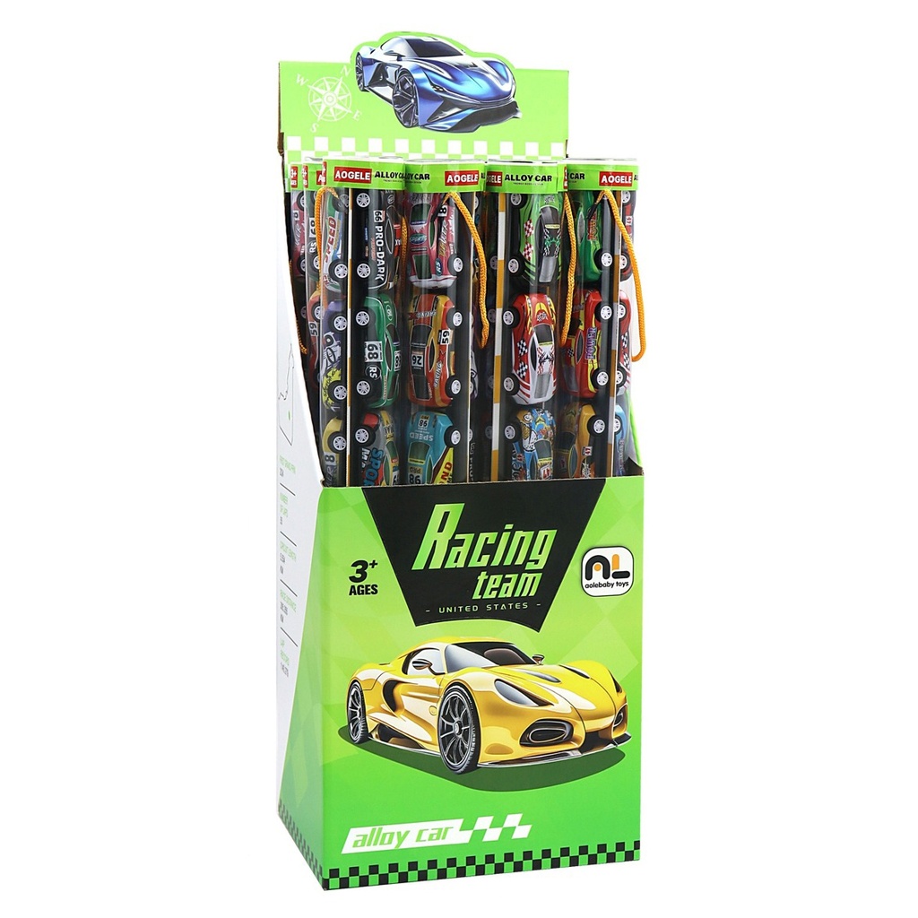 Auto de colección, de metal x12 en tubo de mica, CAJA x12