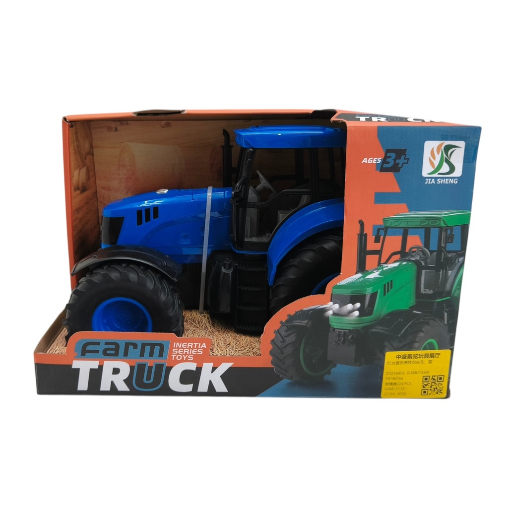 [JO5808] Tractor a fricción, con luz y sonido, en caja varios colores