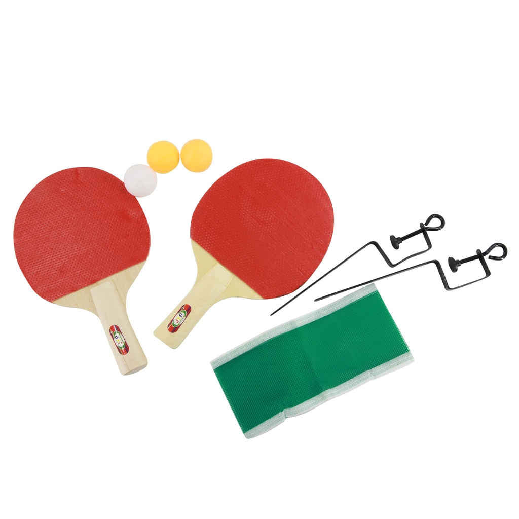 [JU0327] Paletas de ping pong con 3 pelotas y red, en blister