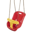 Hamaca de plástico con respaldo para bebé, cuerda de 1.20m, varios colores