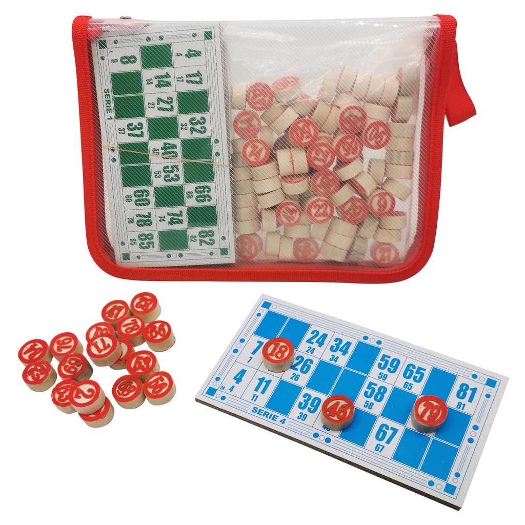[JU2829] Juego de mesa, lotería, 48 cartones en sobre de PVC