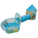 Casita carpa para niños CELESTE, con túnel y pelotero, en bolsa