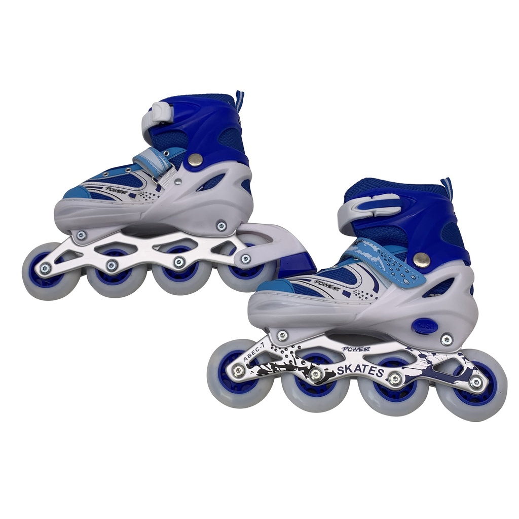 [JU7085S] Patines 4 ruedas en línea, extensible ruedas de plástico, estuche PVC talle S (30 al 33)