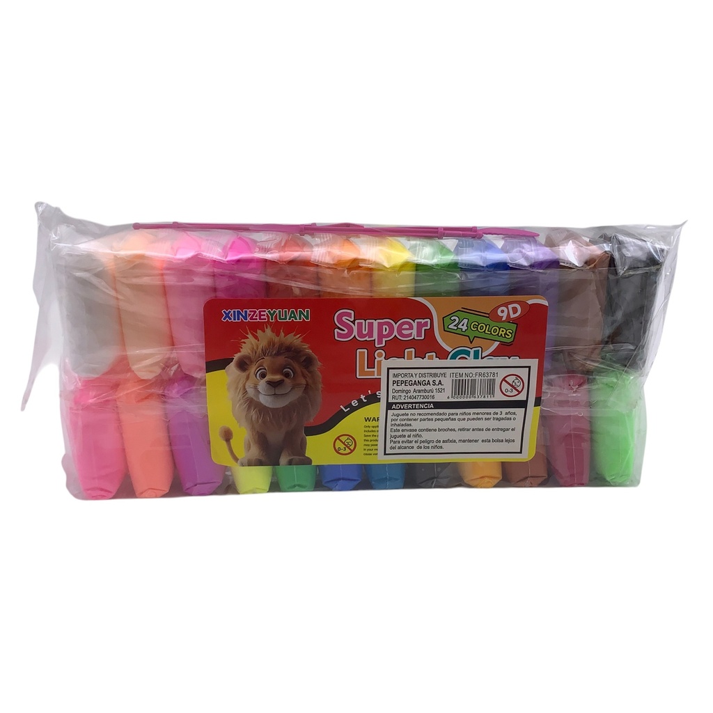 Masa para modelar soft, 8g x24 rollos, con accesorios