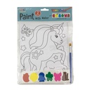 Lámina para colorear x2 con acuarelas, en bolsa, varios diseños