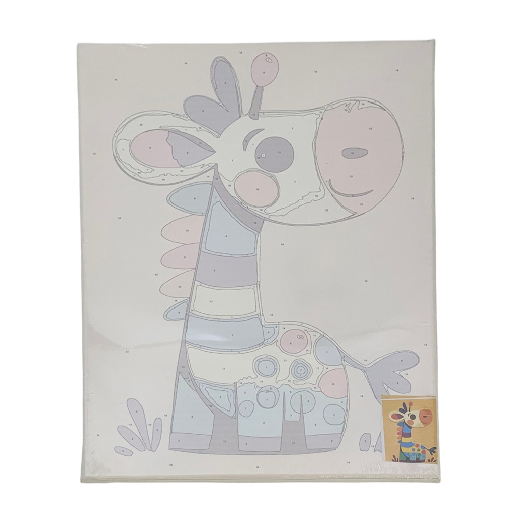 [JU8623] Cuadro para colorear por números, con acuarelas y pinceles, varios diseños