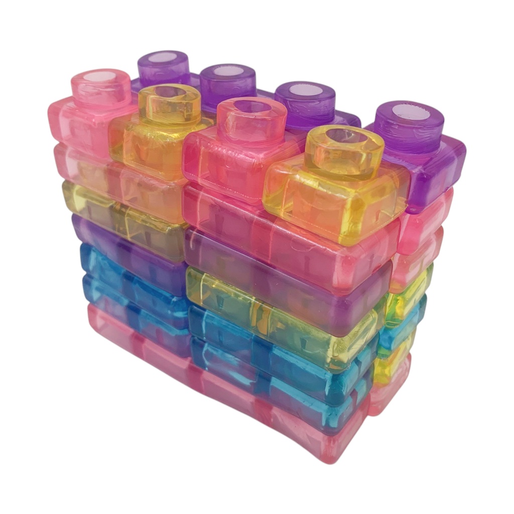 Bloques de goma, jelly, 28 piezas, superflexibles, en caja