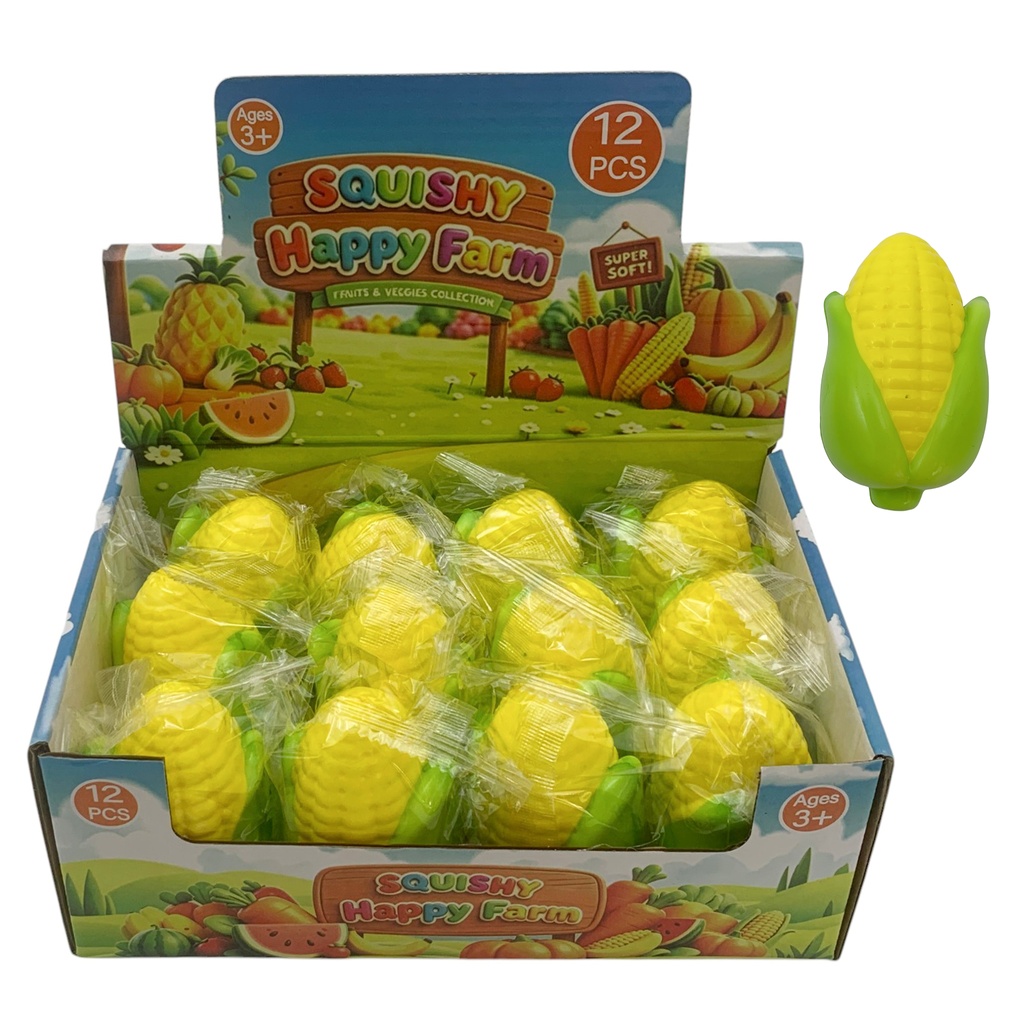 [JU8644] Juguete antiestrés soft, choclo, CAJA x12