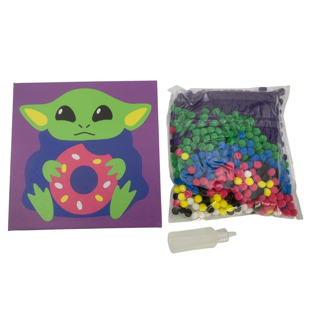 [JU8659] Lámina con diseño para decorar con pompones, varios diseños