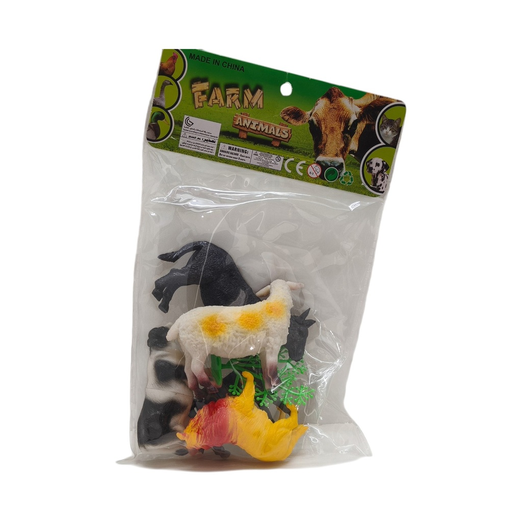 Animales de la granja x6, en bolsa