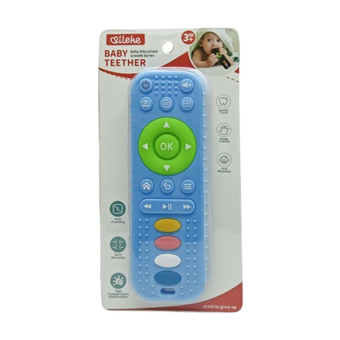 [JU8709] Mordillo de silicona, control remoto, en blister, varios colores