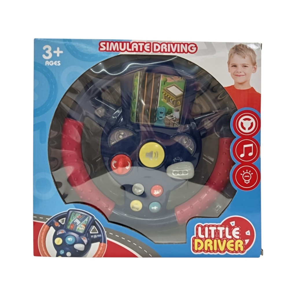 [JU8713] Didáctico volante con luz y sonido, en caja