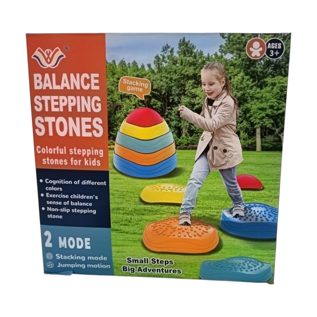 [JU8714] Equilibrio y estimulación sensorial, piedras apilables antideslizantes x5, en caja