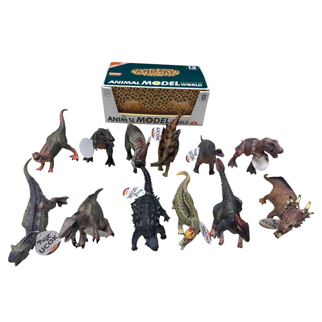 [JU8731] Dinosaurio de goma, modelos surtidos, CAJAx12