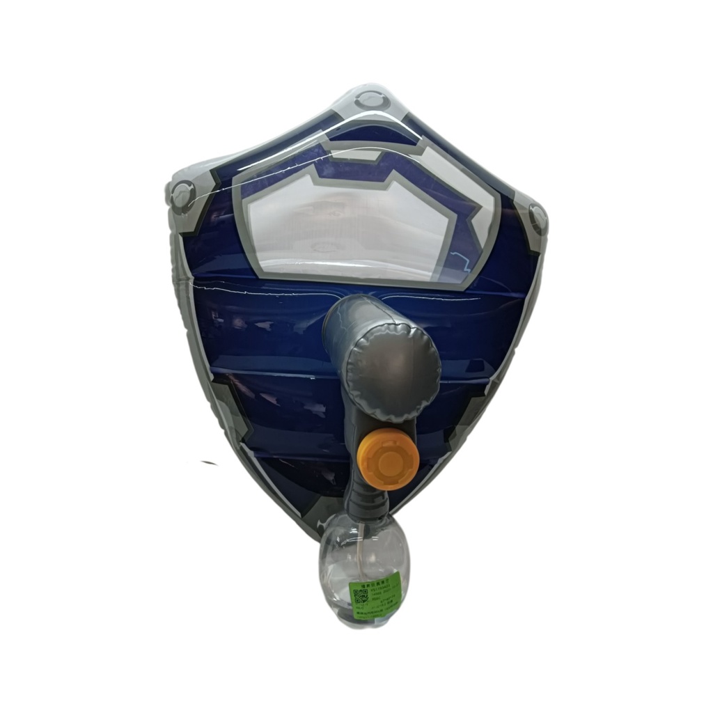 [JU8770] Pistola de agua inflable, 33cm, con escudo, 4AA en caja