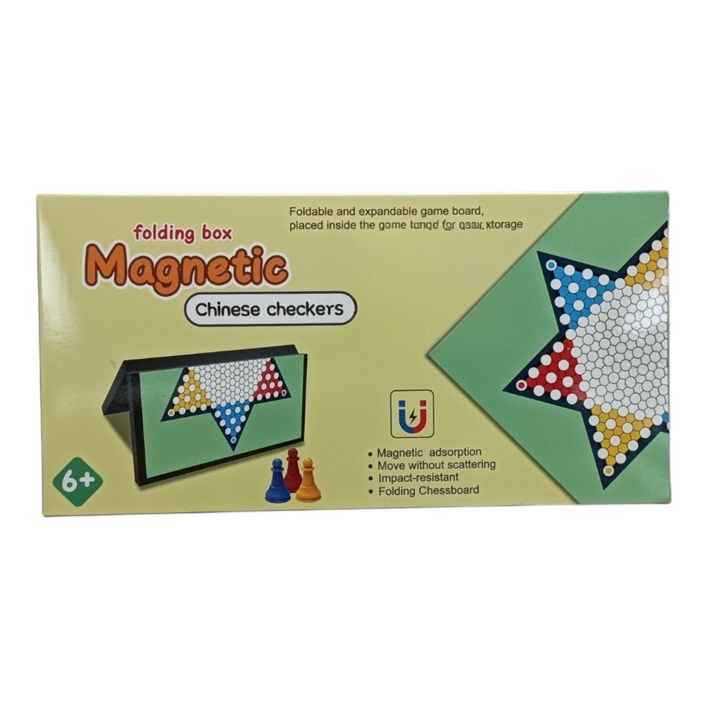 [JU8777] Juego de mesa, damas chinas, magnético, en caja