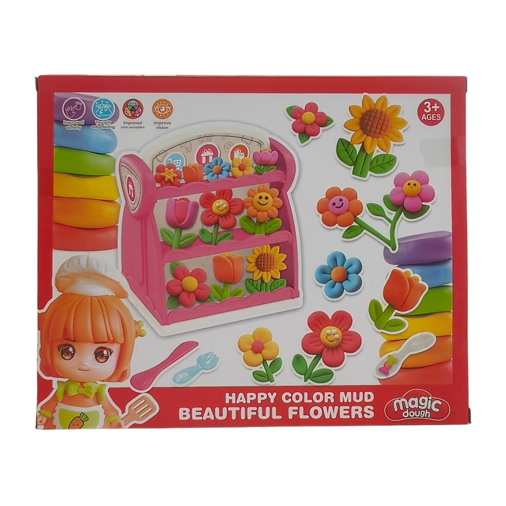 [JU8786] Masa para modelar x6 colores, con accesorios, en caja