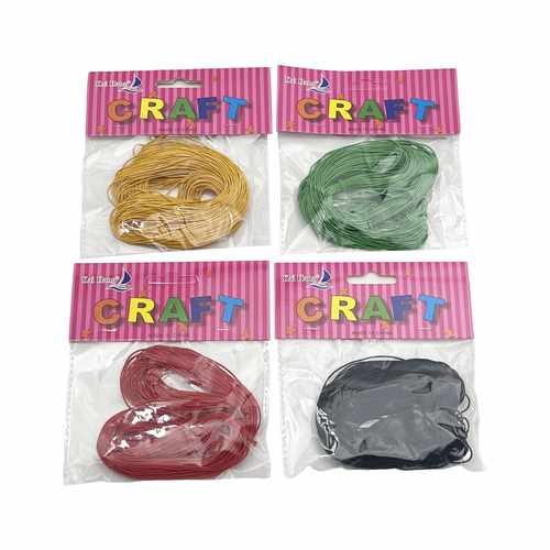 [G3147] Hilo elástico para manualidades, 20m en bolsa, varios colores PACKx12