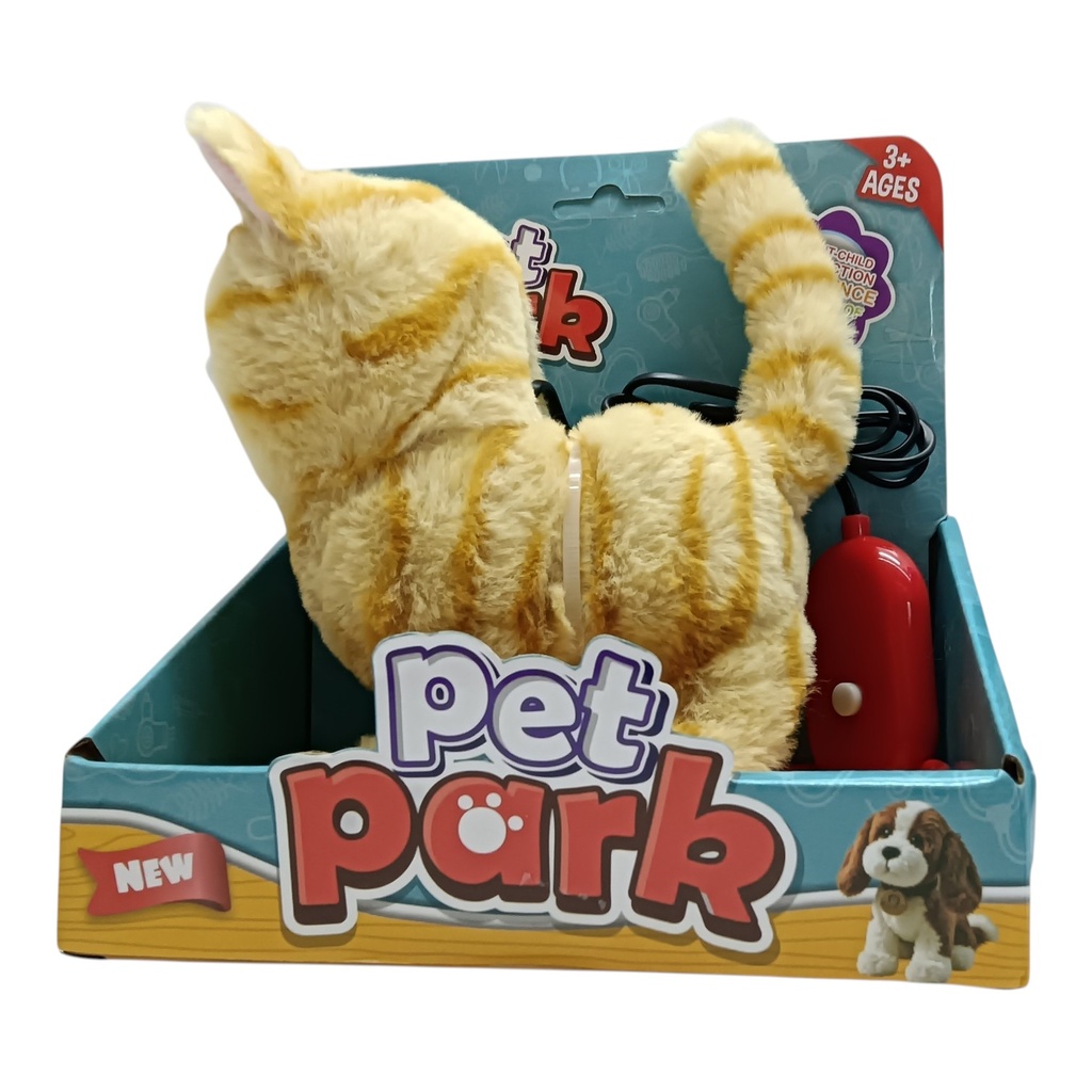 [JU8791] Peluche mascota con movimiento, con correa, en caja, varios diseños