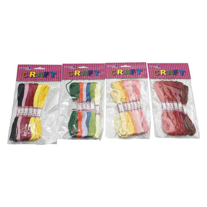 [G3148] Hilo de bordar 6 hilos, 7m en bolsa, varios colores PACKx12