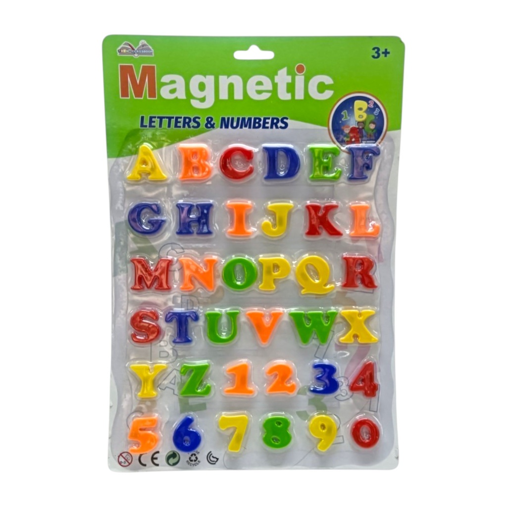 [JU8805] Letras y números magnéticos, 36 piezas, en blister