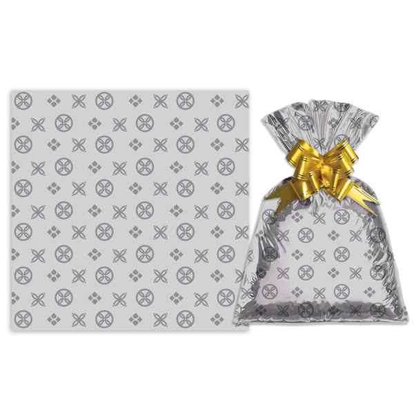 Bolsa de regalo metalizado con diseño mediana PACKx50
