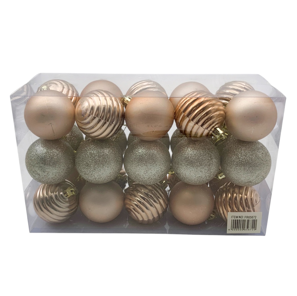 [HN0856] Bolas navideñas x30 6cm, surtidas, en caja