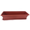 Maceta de plástico jardinera con plato