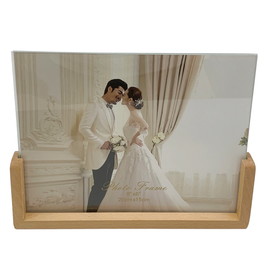 [HA5630] Portarretrato, marco de madera, horizontal, foto 15x20, en caja