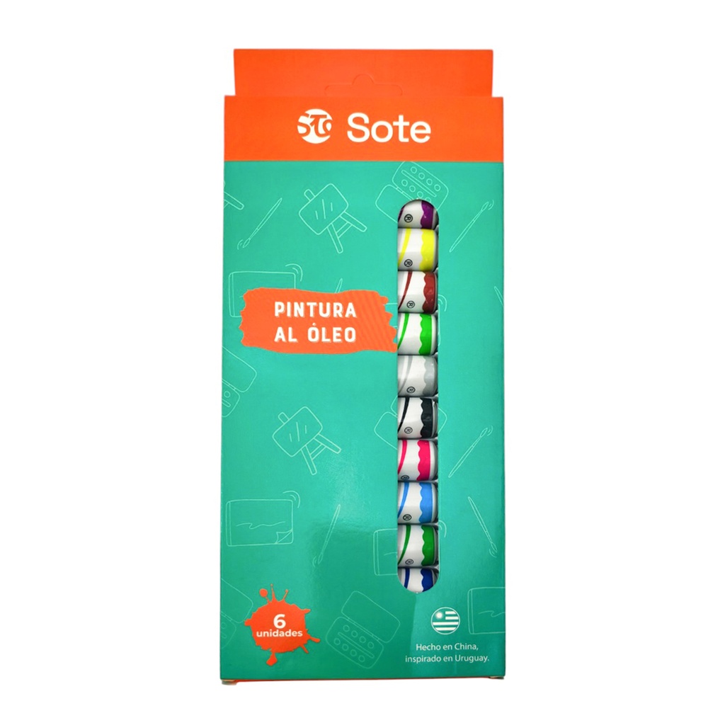 [E3673] Pintura al óleo x12 tubos, SOTE, en caja