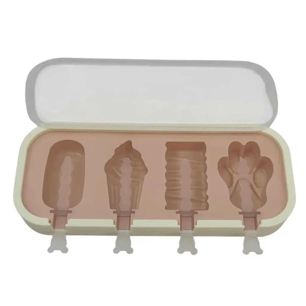Molde para helado de silicona, con palitos, en bolsa