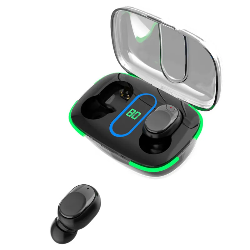 Auriculares inalámbricos Bluetooth V5 TWS.3, con cargador, negro KLGO en caja