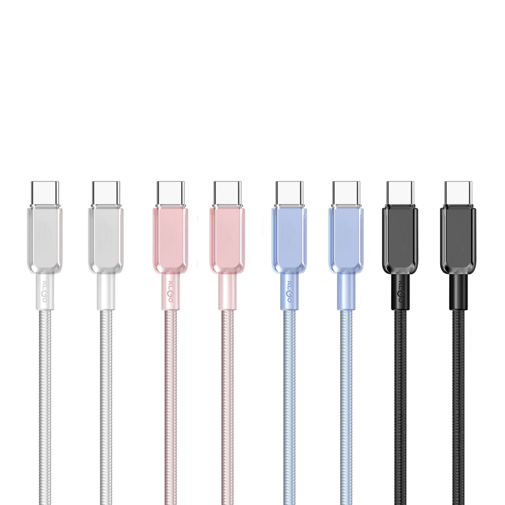 [HE1736] Cable USB entrada y salida tipo C, varios colores, KLGO en caja