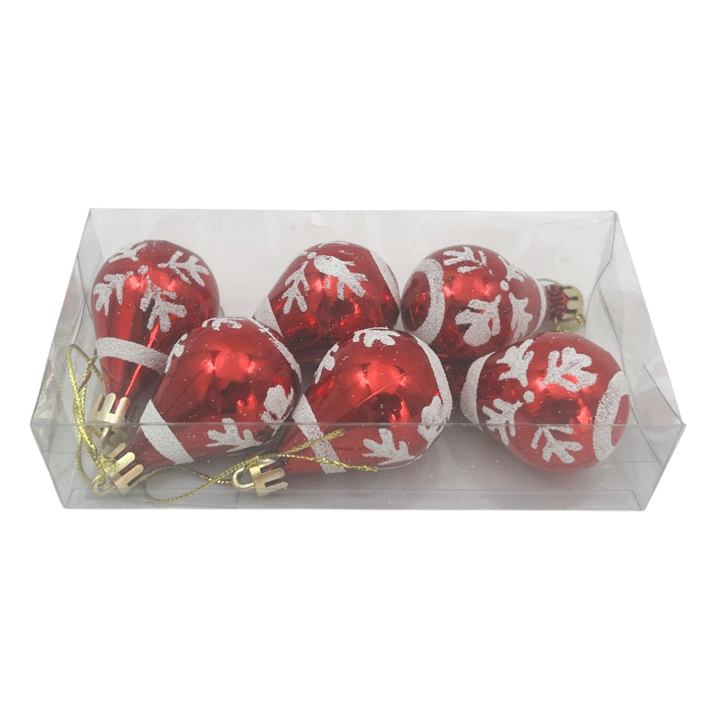 Adorno navideño x6, en caja