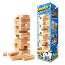 Torre para armar, 54 bloques de maderas, en caja