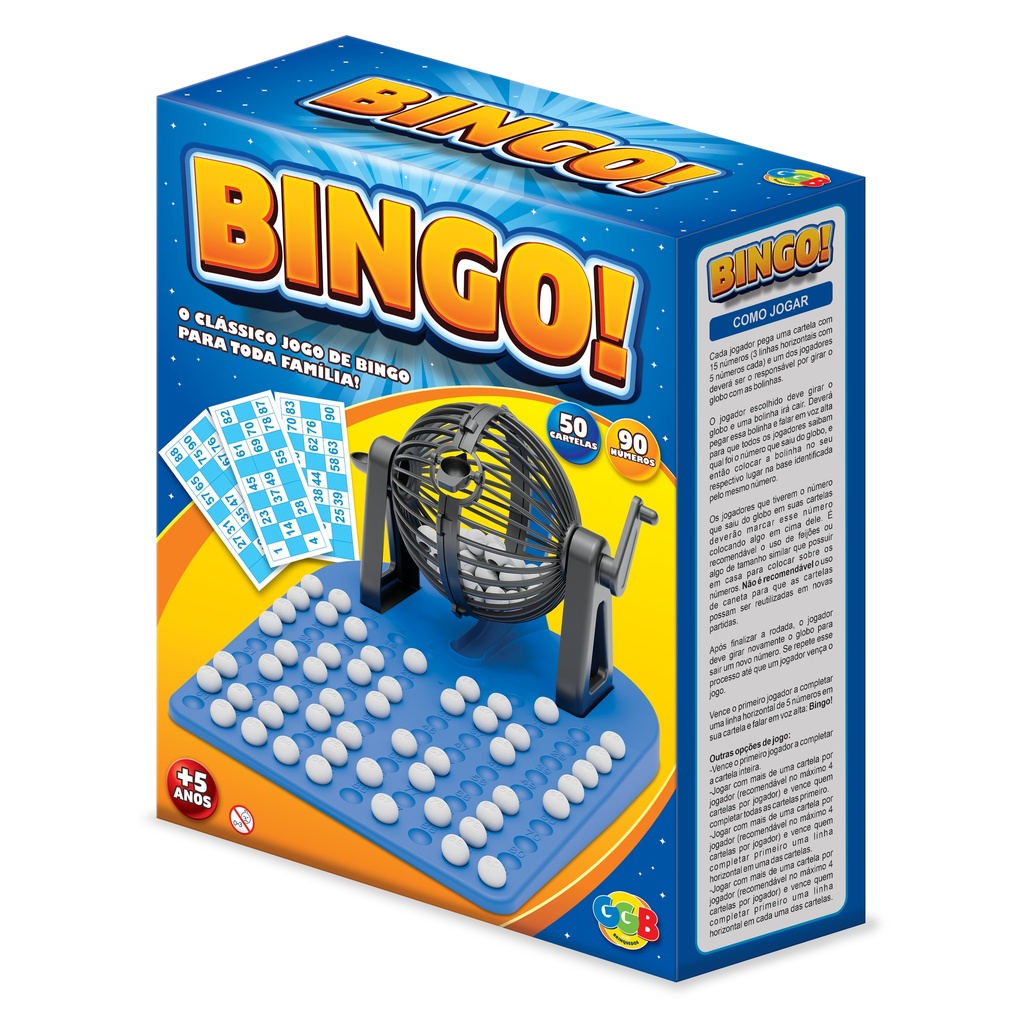 Juego de mesa, bingo, de plástico, en caja