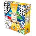 Juego de mesa, 4en1, ludo, damas, trilha, resta 1, en caja
